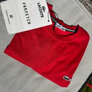 Lacoste Vibrant Red Crew Neck Tee 2/$120, 3/$150
